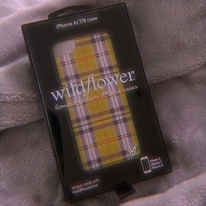 wildflower yellow plaid case
